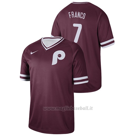 Maglia Baseball Uomo Philadelphia Phillies Maikel Franco Cooperstown Collection Legend Marronee